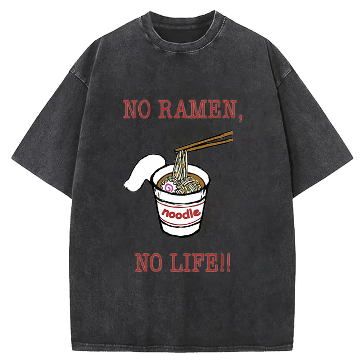 Life Must Have Ramen Washed Crew Neck T-Shirt