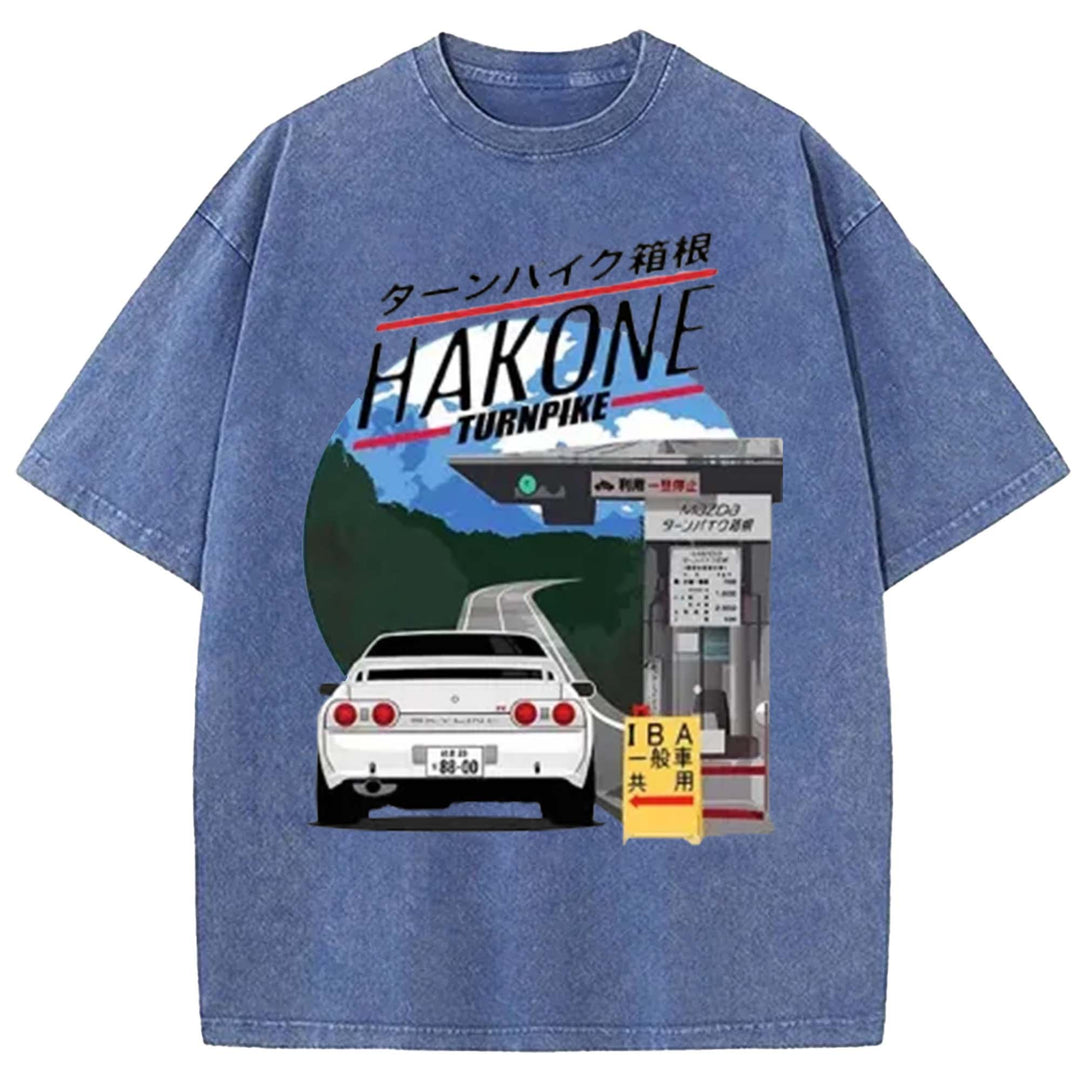 Hakone Nissan Skyline R32 JDM Washed Crew Neck T-Shirt