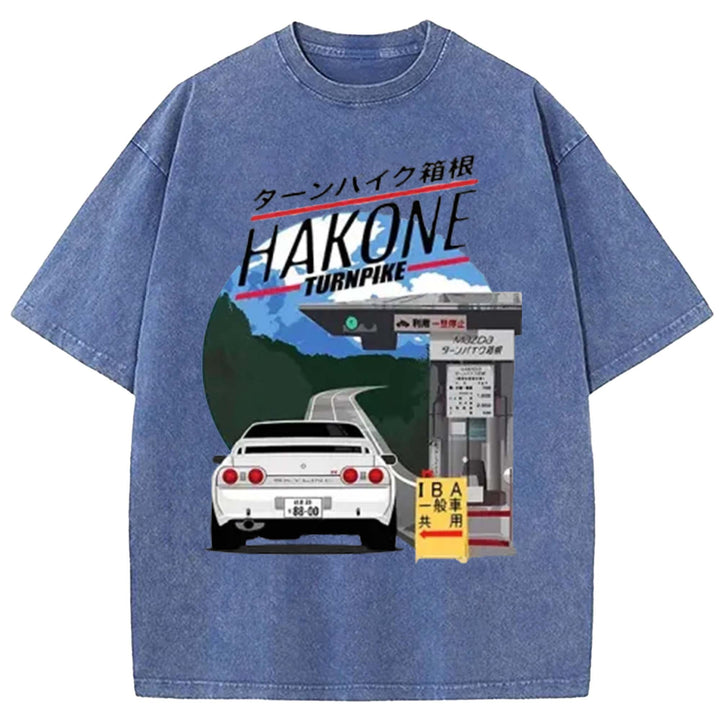 Hakone Nissan Skyline R32 JDM Washed Crew Neck T-Shirt