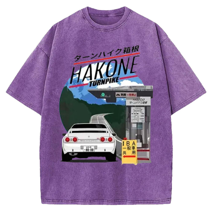 Hakone Nissan Skyline R32 JDM Washed Crew Neck T-Shirt