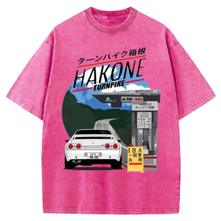 Hakone Nissan Skyline R32 JDM Washed Crew Neck T-Shirt