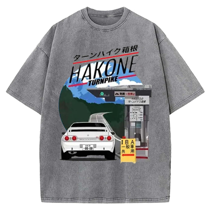 Hakone Nissan Skyline R32 JDM Washed Crew Neck T-Shirt