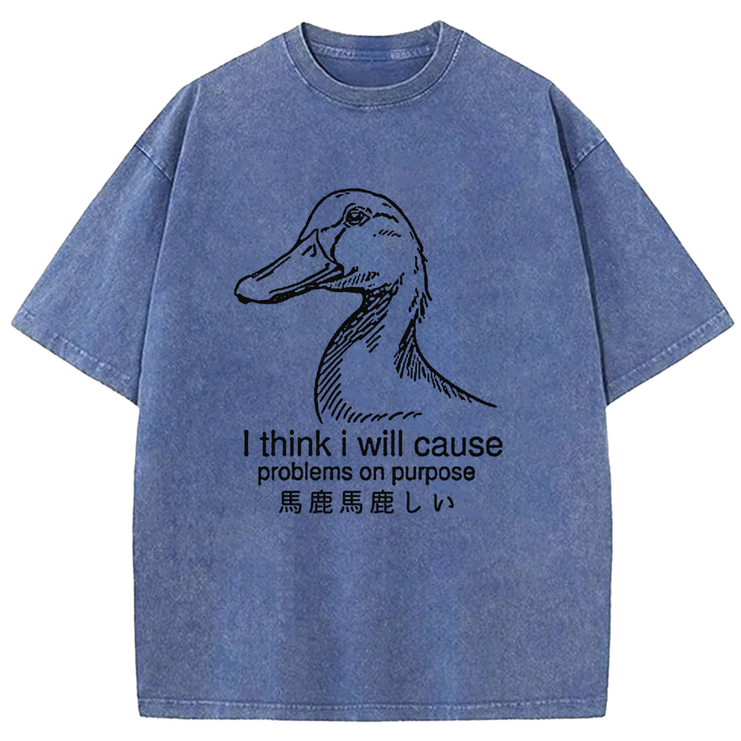Silly Goose Washed Crew Neck T-Shirt