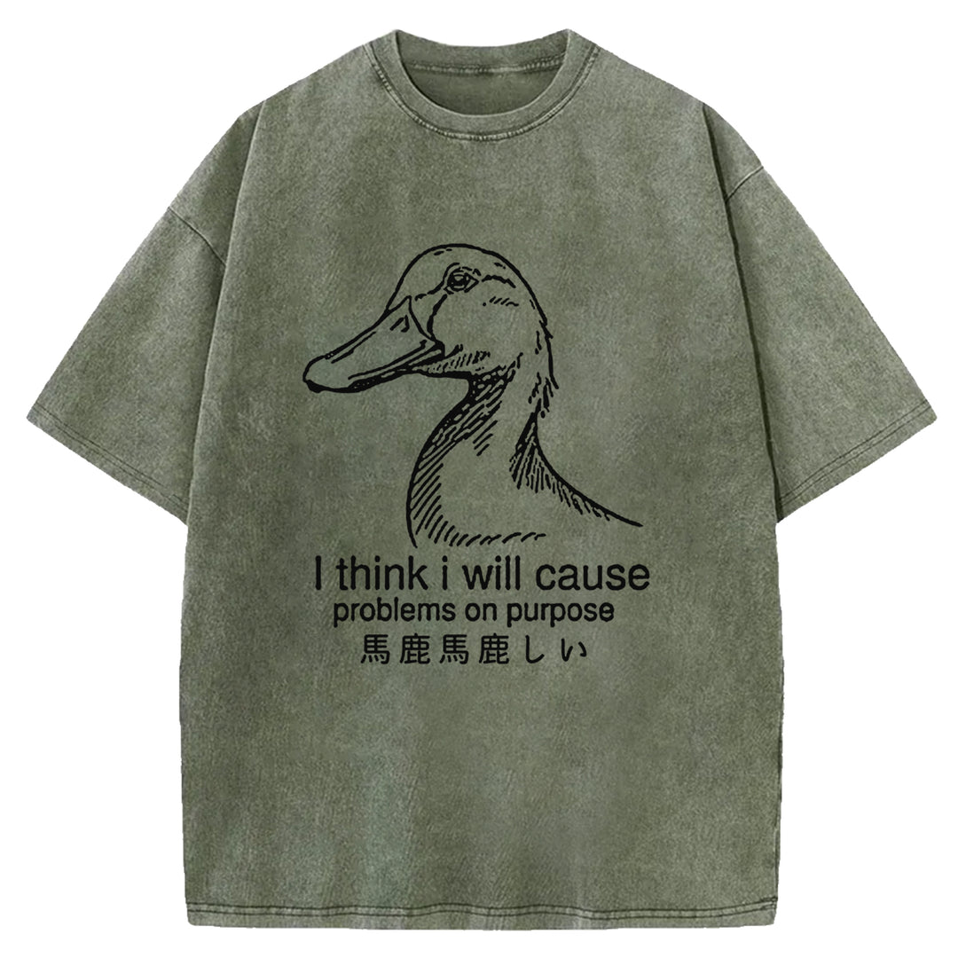 Silly Goose Washed Crew Neck T-Shirt