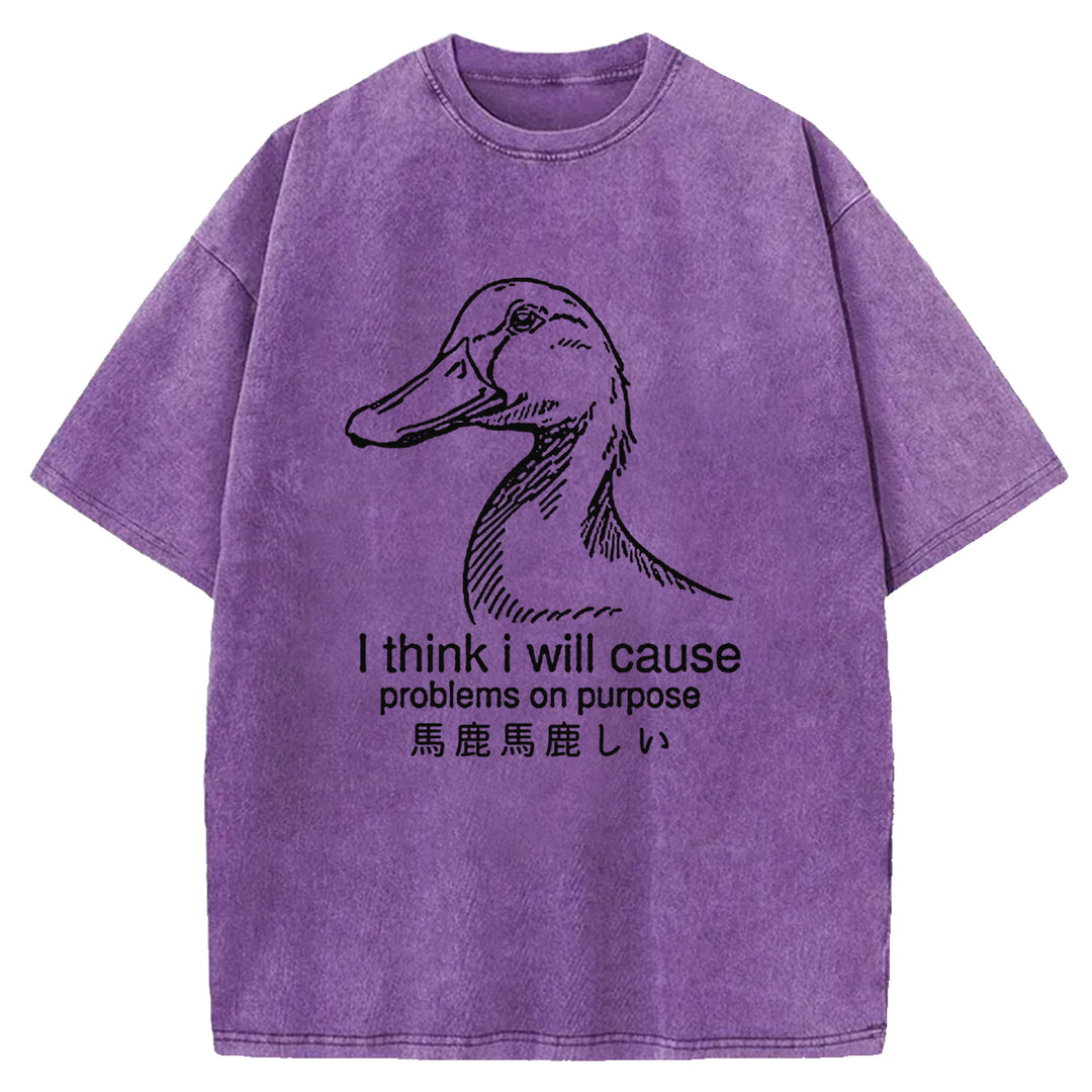 Silly Goose Washed Crew Neck T-Shirt