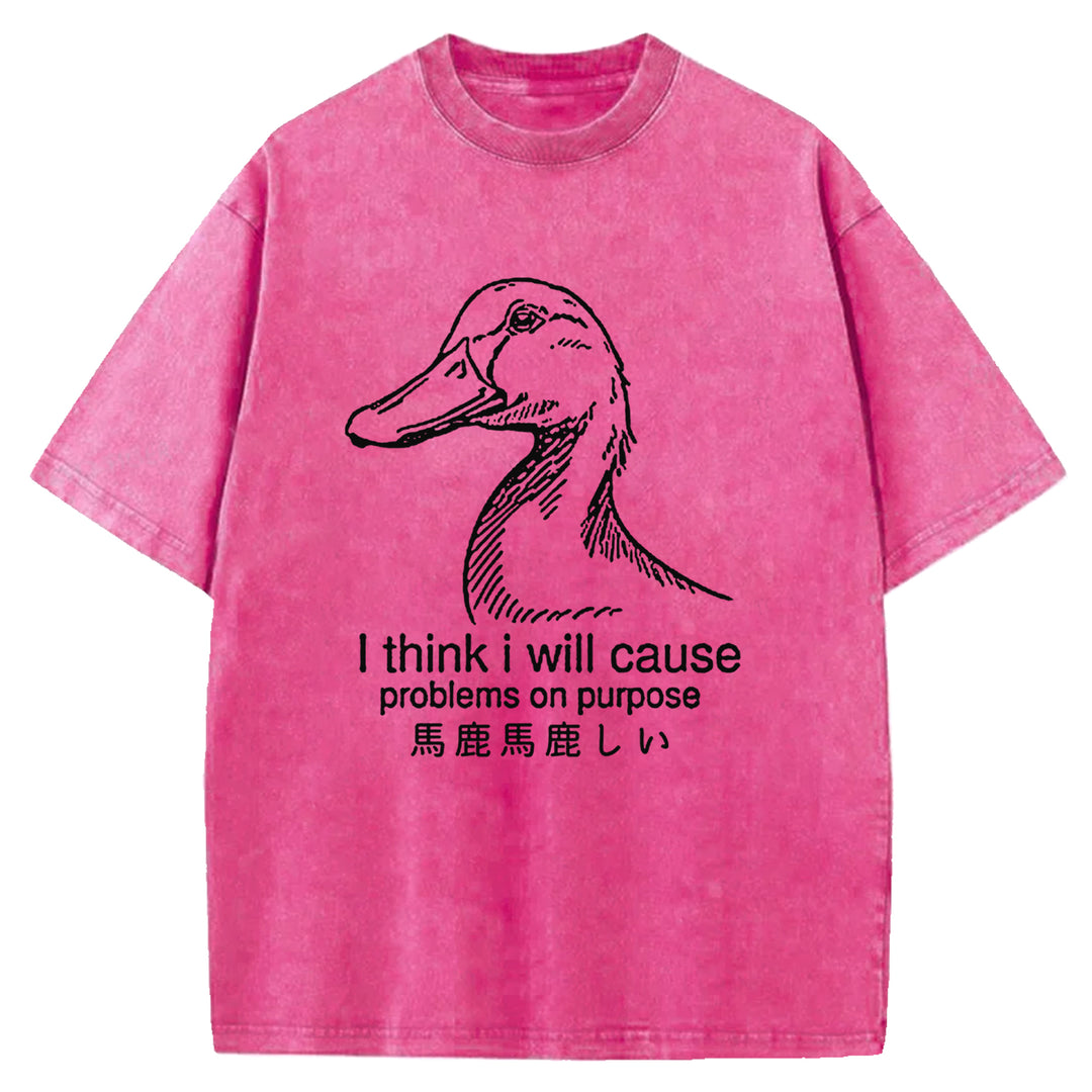 Silly Goose Washed Crew Neck T-Shirt