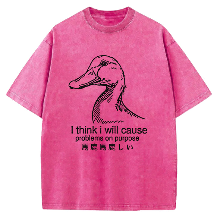 Silly Goose Washed Crew Neck T-Shirt