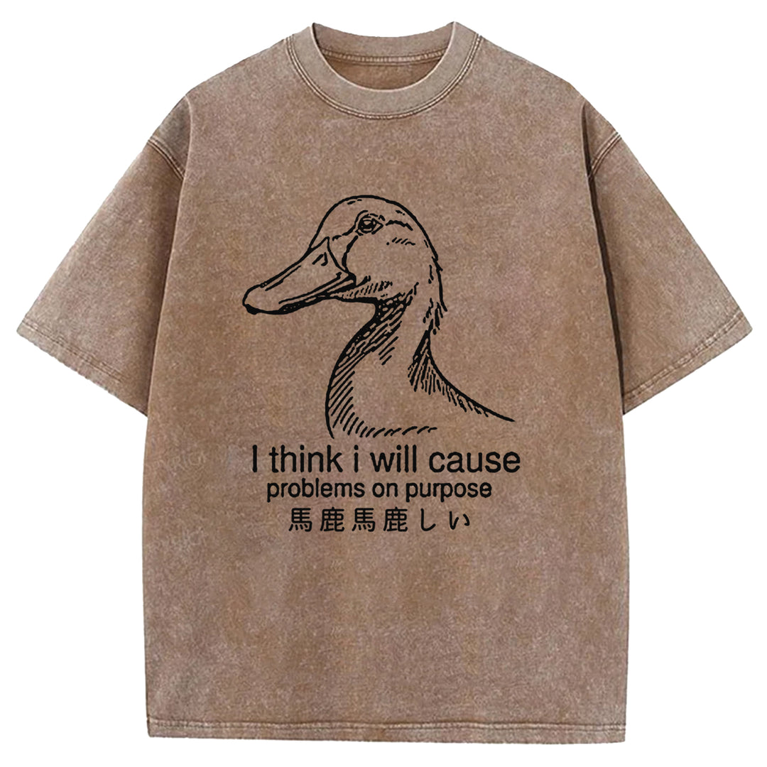 Silly Goose Washed Crew Neck T-Shirt