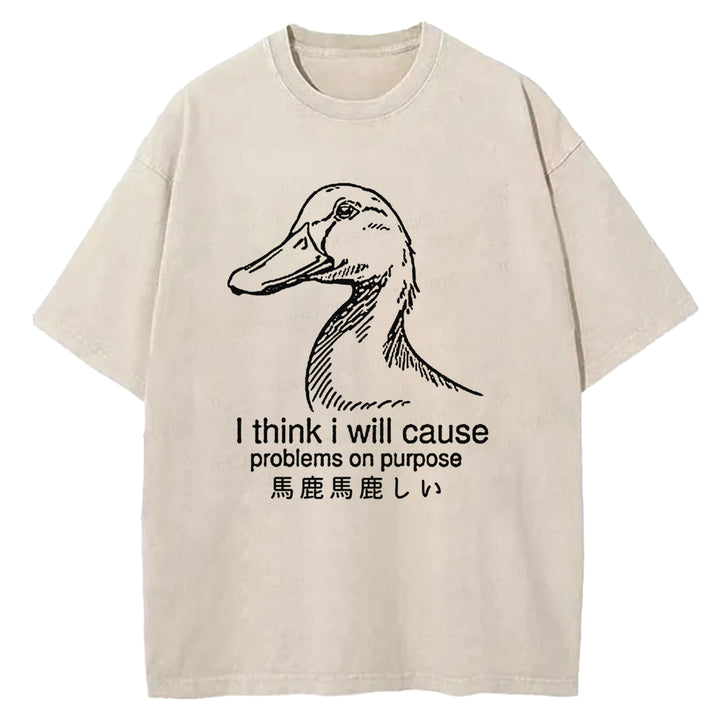 Silly Goose Washed Crew Neck T-Shirt