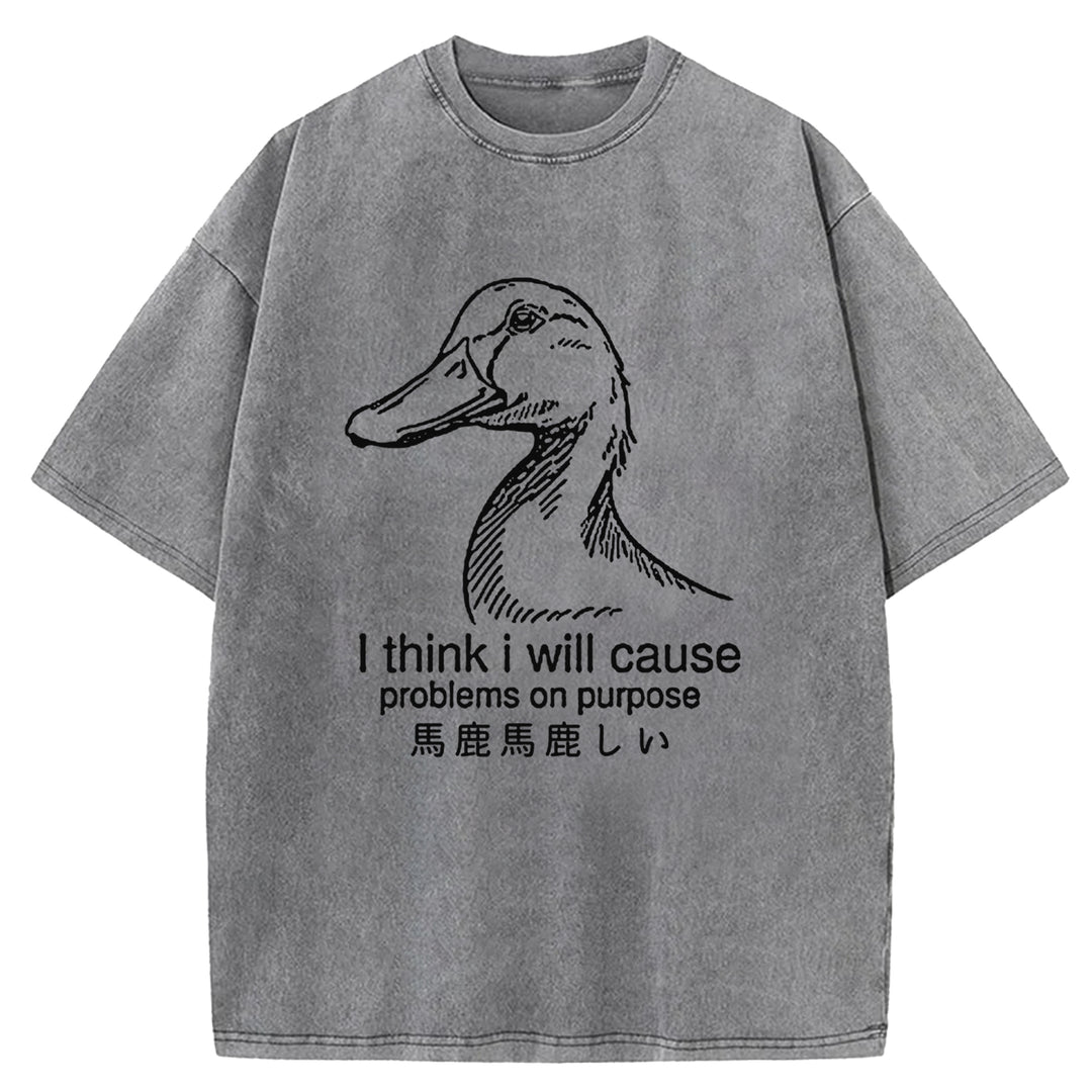 Silly Goose Washed Crew Neck T-Shirt
