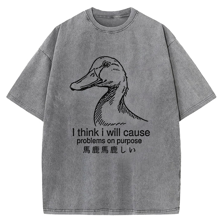 Silly Goose Washed Crew Neck T-Shirt
