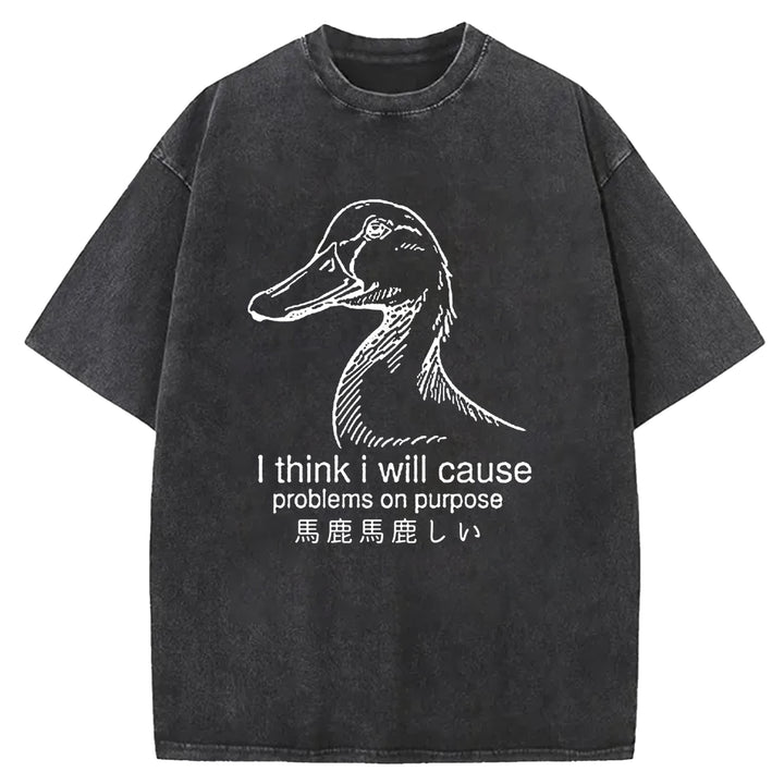 Silly Goose Washed Crew Neck T-Shirt
