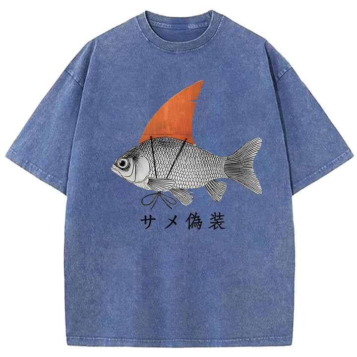 Fake Fish Washed Crew Neck T-shirt