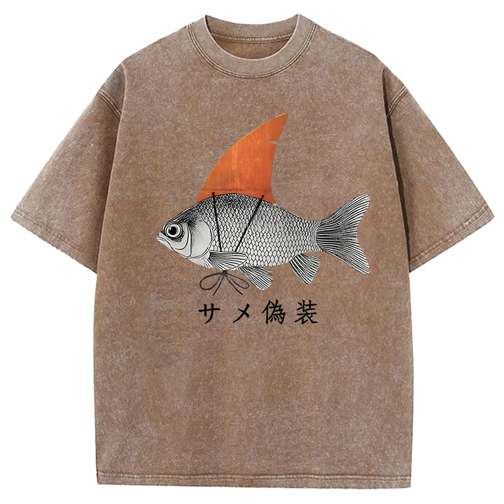 Fake Fish Washed Crew Neck T-shirt