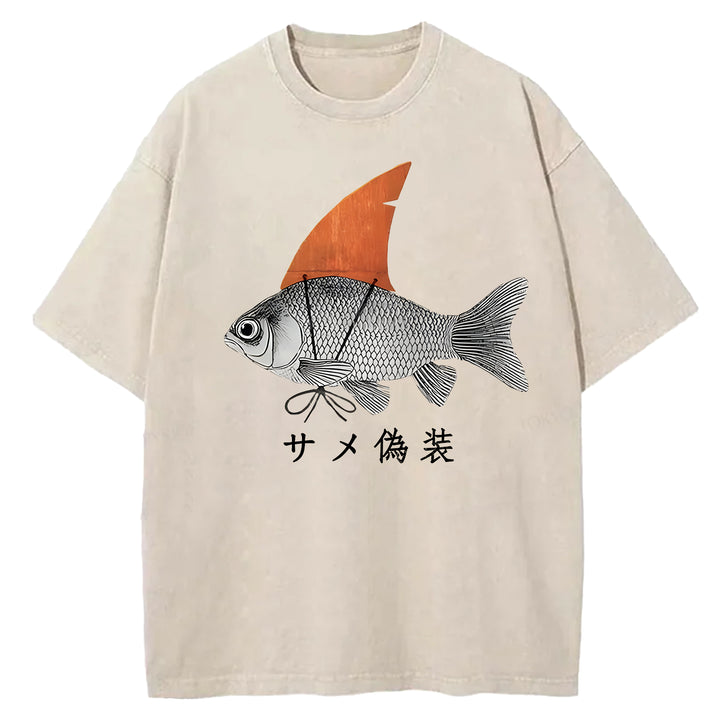 Fake Fish Washed Crew Neck T-shirt
