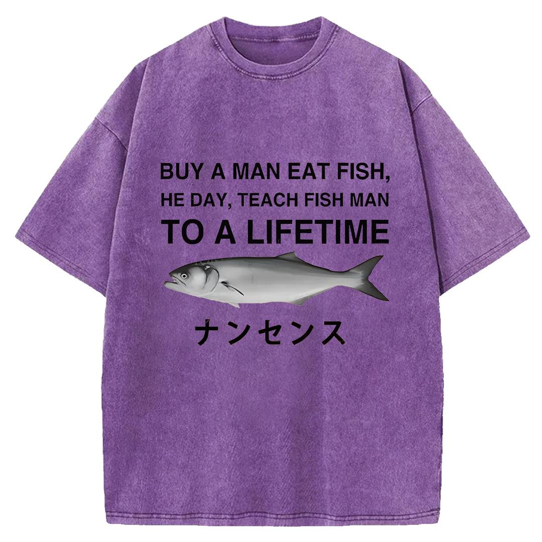 TO A LIFETIME Washed Crew Neck T-shirt