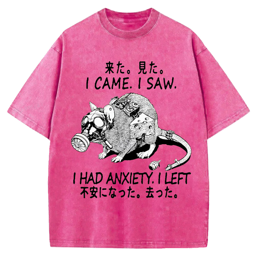 Anxious Mouse Washed Crew Neck T-Shirt