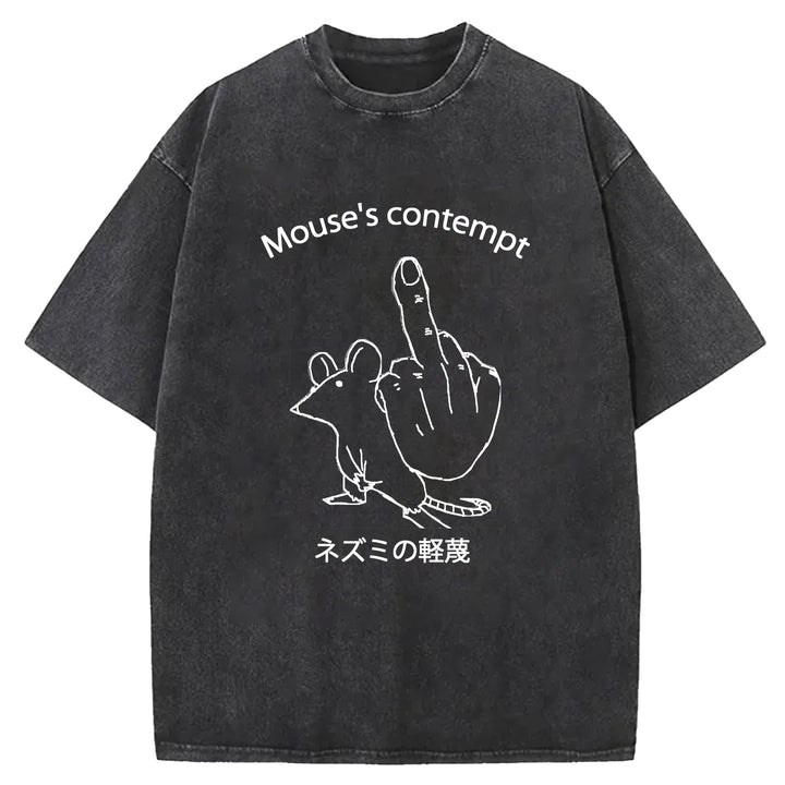 Mouse's Contempt Wash Crew Neck T-Shirt