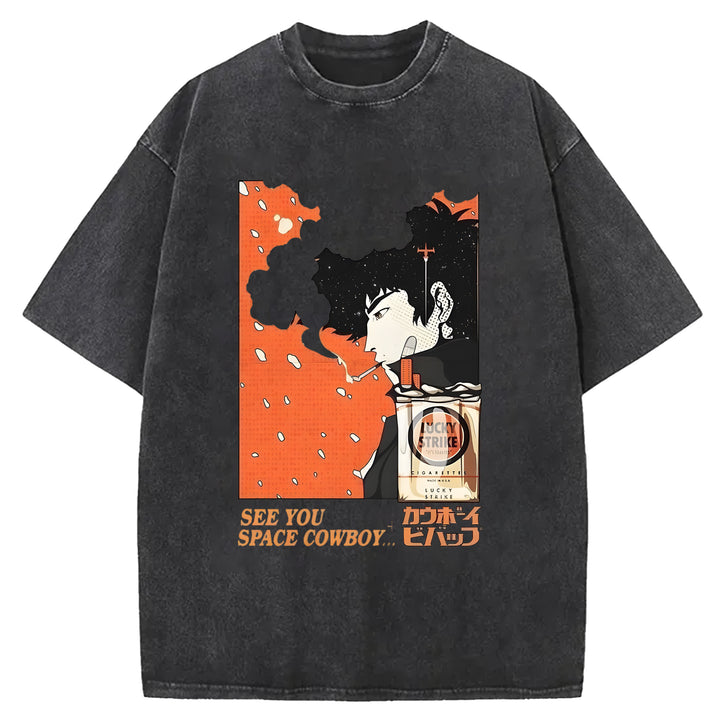 SEE YOU SPACE COWBOY Washed Crew Neck T-Shirt
