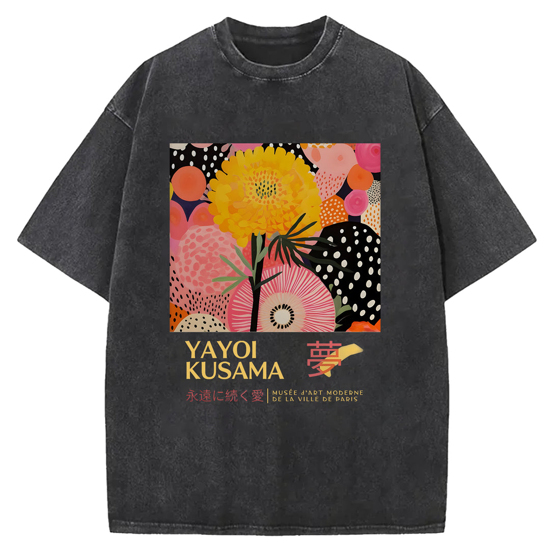 Yayoi Kusama Vintage Washed Crew Neck T-Shirt