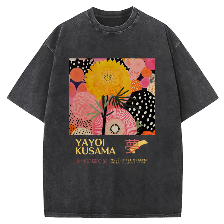 Yayoi Kusama Vintage Washed Crew Neck T-Shirt