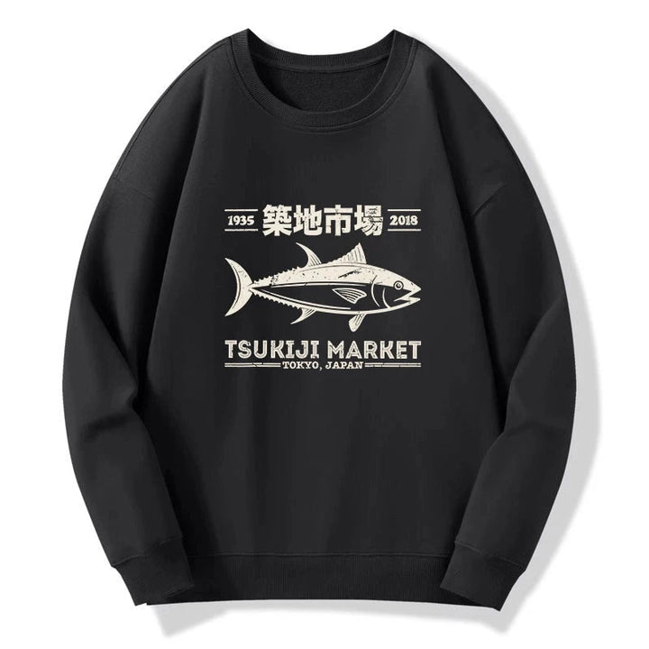 Retro Tsukiji Fish Market Streetwear Tokyo Sweatshirt