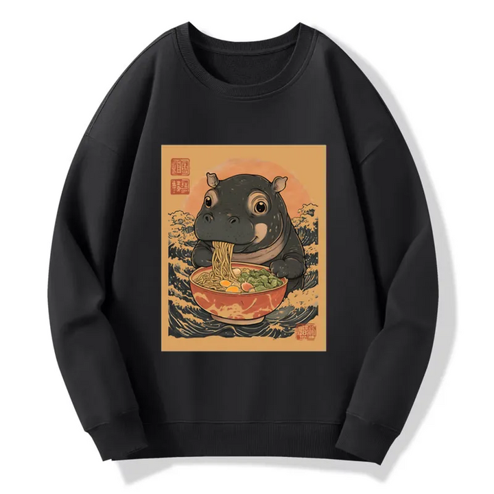 Moo Deng Eat Ramen Sweatshirt