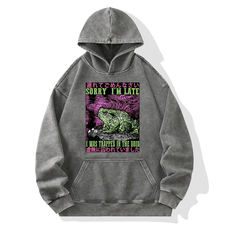 Frogs Trapped In The Void Washed Hoodie