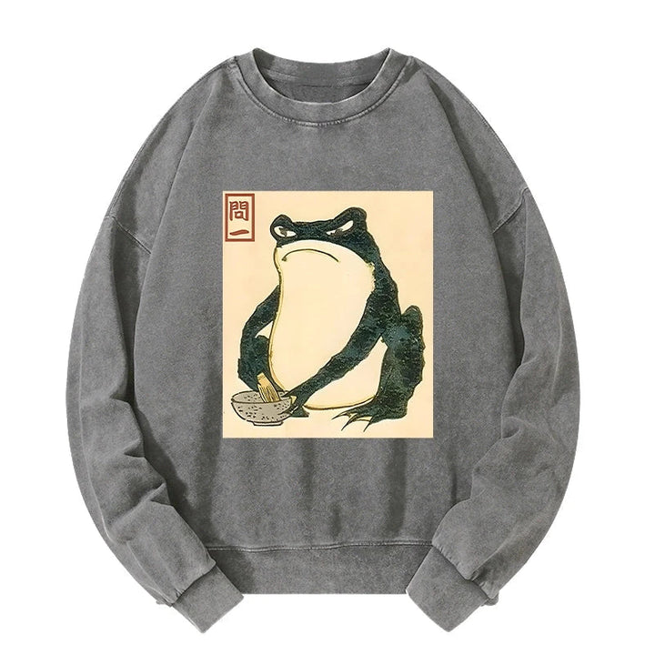 Matsumoto Hoji Japanese Frog Washed Sweatshirt