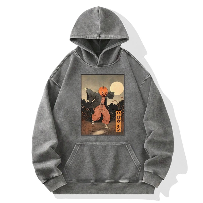 Japanese Pumpkin Monster Washed Hoodie
