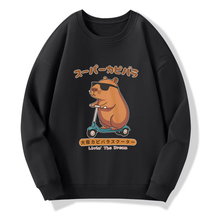Osaka Capybara Scooter Sweatshirt