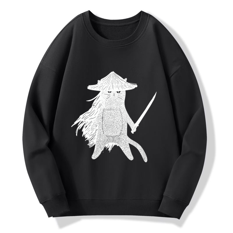 Japanese Samurai Cat Sweatshirt