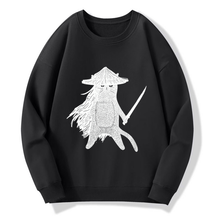 Japanese Samurai Cat Sweatshirt