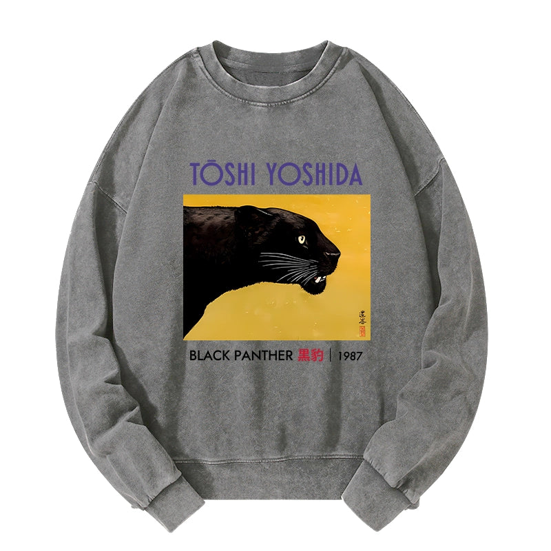 Black Panther Washed Sweatshirt