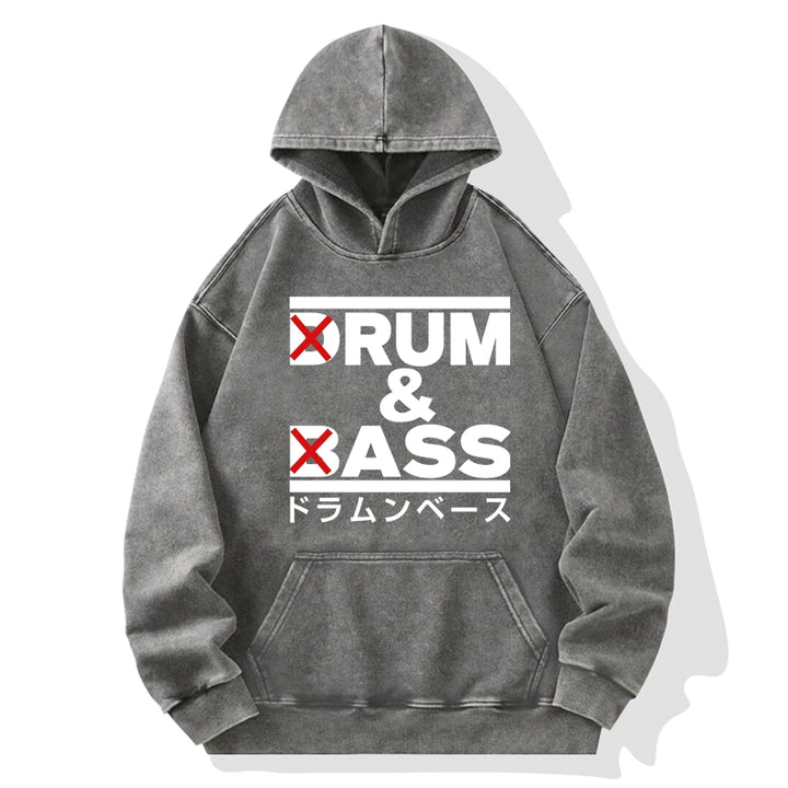 Drum And Bass Funny Washed Hoodie
