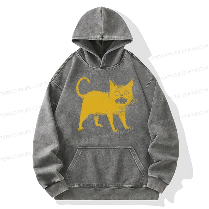 Horrible Japanese Cat Washed Hoodie