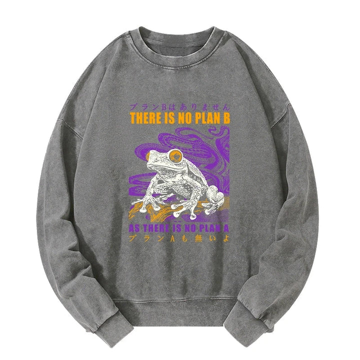Thers Is No Plan B Frog Washed Sweatshirt