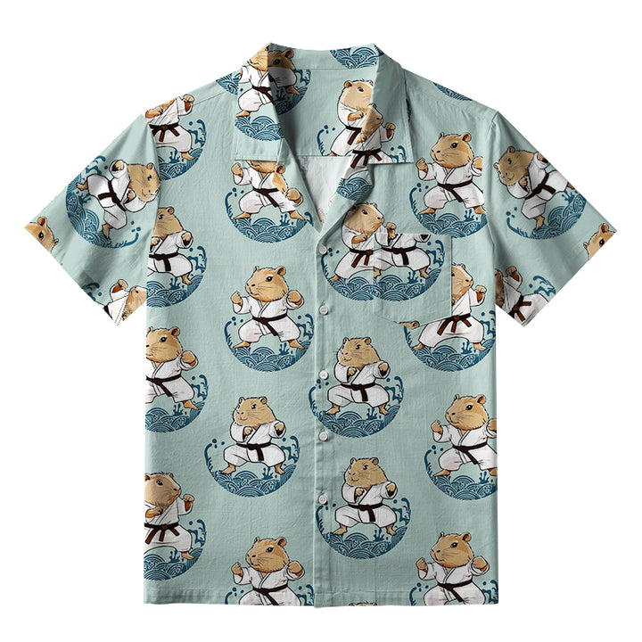 Cute Capybara Taekwondo Aloha Hawaiian Shirt