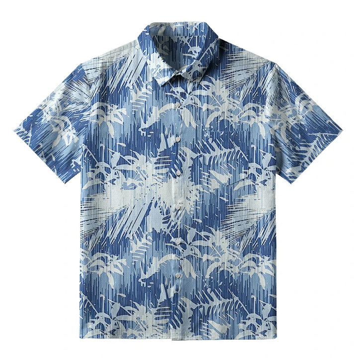 Tropical Leaf Silhouettes Button-up Shirt