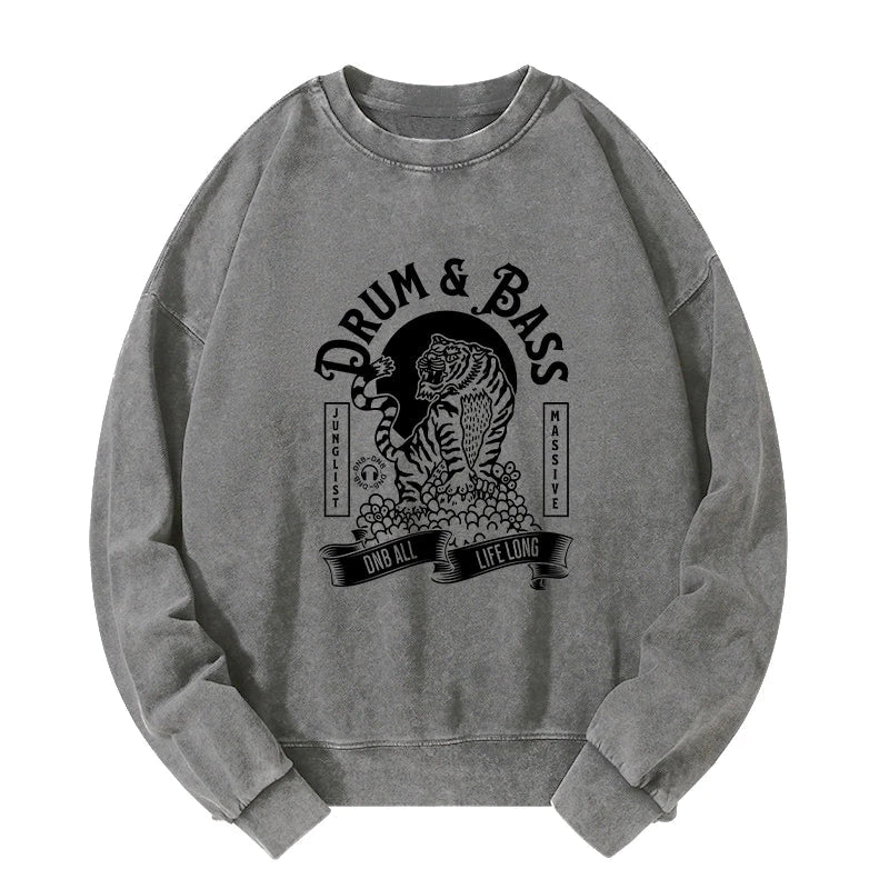 Drum & Bass Tiger Washed Sweatshirt