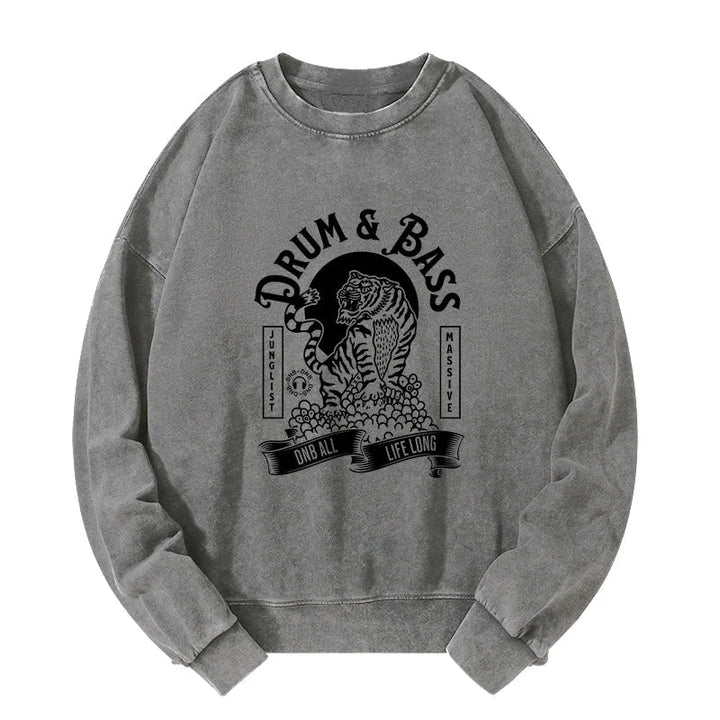 Drum & Bass Tiger Washed Sweatshirt
