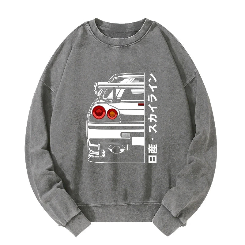 Nissan Skyline GTR R34 Washed Sweatshirt