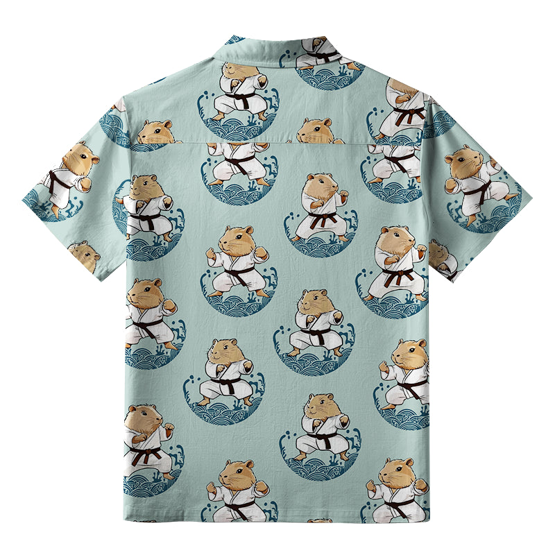 Cute Capybara Taekwondo Aloha Hawaiian Shirt