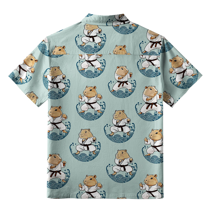 Cute Capybara Taekwondo Aloha Hawaiian Shirt