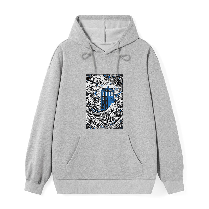 The Great Wave Off Tardis Classic Hoodie