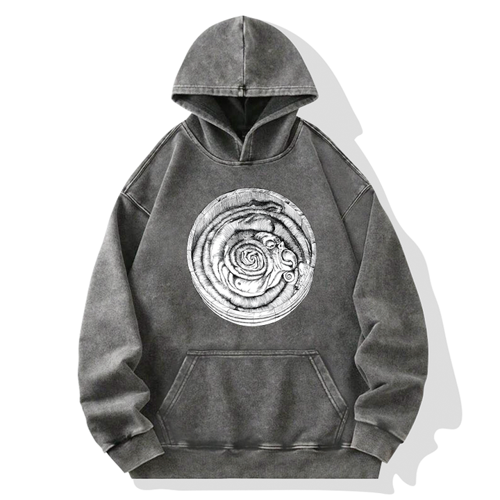 Uzumaki Manga Horror Washed Hoodie