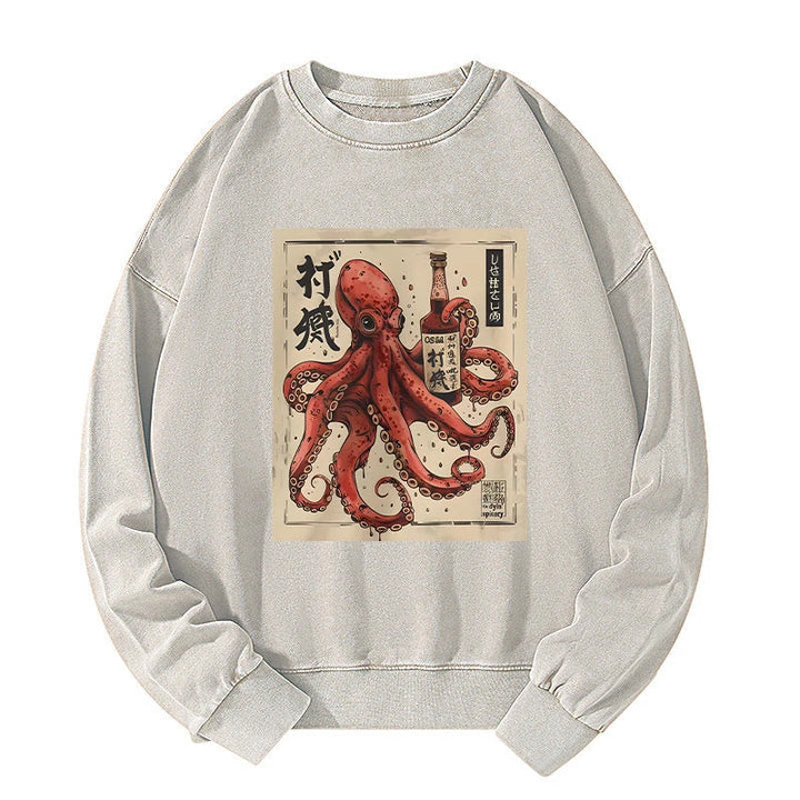 Osaka Sak¨¦ Octopus Washed Sweatshirt