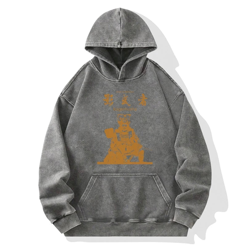 Japanese Shadow Samurai Washed Hoodie