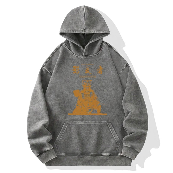 Japanese Shadow Samurai Washed Hoodie