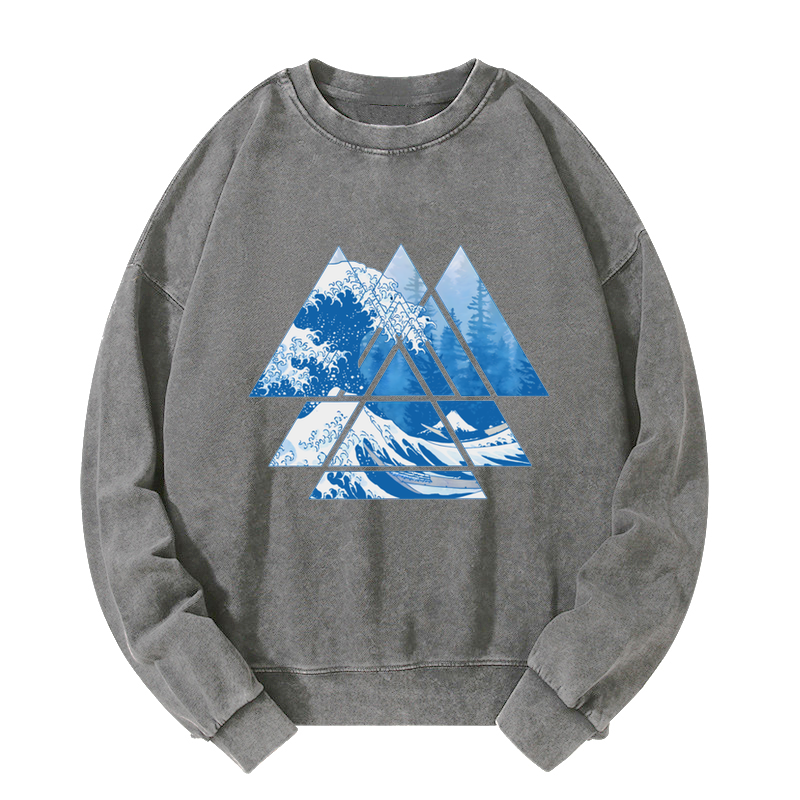 The Great Wave Washed Sweatshirt